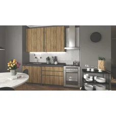 IDEA 180 KITCHEN SET BODY: ANTHRACITE, FRONTS: CRAFT OAK